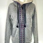 American Eagle Outfitters Black & Gray w Pink Detail Hooded Sweatshirt Size M Photo 0