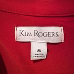 kim rogers  Red Pleated Blouse with Button Accents Photo 2