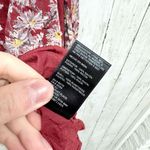 Ecote ECOT'E Top Women Double Cold Shoulder Long Sleeve Floral Red Strapless Rayon Photo 3