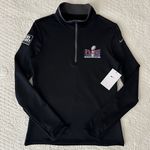 Nike Women’s Super Bowl LVIII Las Vegas Black 1/4 Zip Golf Pullover Bud Light Photo 0