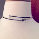 Black and Pink Rhinestone & Beaded Choker with Bling Star Photo 2