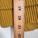 Madewell  Mustard Yellow Chunky Knit Cropped Pullover Sweater Womens XS Fall Cozy Photo 5