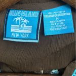 Blue Island Blue‎ Island New York Women Medium Turquoise Jewelry Sheer Brown Shirt Bohemian Photo 2