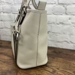Michael Kors  Ecru Cream Leather Jet Set Large Snap Pocket Tote Bag Photo 3