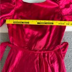 Vintage Dark Pink Satin Formal Prom Gown Dress Size Small or Medium Photo 6
