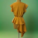L.N.V. Elegant yellow Asymmetrical women’s blouse Photo 5
