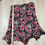 Womens Floral Ruffle Asymmetrical Hem Midi Skirt Fairycore Whimsigoth Size L Photo 4