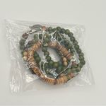 Handmade wooden beads stretch bracelets Set of 5, NEW! Photo 4
