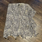 Avenue NWT Shawl Wrap Sheet With Tassels Brown And Black Hawaiian Print OS Photo 0