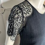 A pea in the pod  Maternity Black Short Lace Sleeve Linen Blouse Size Small Photo 1