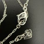 Swavorski SWAROVSKI Swan Signed Rhodium Plated Open Heart Pave Crystal Pendant Necklace 5g Photo 14