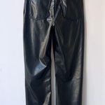 Abercrombie & Fitch NWT Vegan Leather 90s Straight Pant - Black - Size 30/10s Photo 4