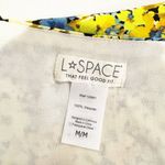 l*space L  Talia Puff Sleeve Ruffle Trim Tie Midi Wrap Dress Boho Peasant Medium Photo 7