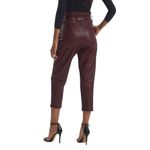 Commando  Faux Leather‎ Paperbag Burgundy XS Pants Photo 1