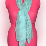 Elegant Aqua Scarf Blue Photo 0