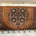 Montana West American Bling by Brown Leather & Studs zip wallet NWOT Photo 3