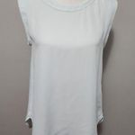Stella Luce  aquamarine crewneck cap sleeve blouse size small Photo 0