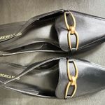 Veronica Beard NEW w/o box  Cassie Sz 8.5Black Leather Loafers with Gold Accent Photo 0