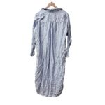 Frank & Eileen Rory Long Sleeve Linen Striped Maxi Dress Blue XL Photo 3