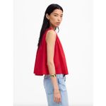 Madewell Button Front Tank Sleeveless Cotton Blouse Watermelon Relaxed S NWT Photo 2