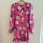 Yumi Kim NEW  Velvet Morning Hot Pink Floral Daphne Silk Mini Dress Size 4 Photo 5