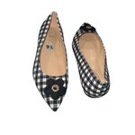 Bandolino NEW   Starry Embellished Flower Slip-On Flats Black White Gingham 9.5 Photo 5