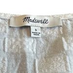 Madewell V-Neck Smocked-Waist Top Blouse Shirt Square Jacquard Print Size Small Photo 11