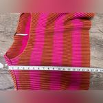 Free People Just My Stripe Sweater Pink Orange Round Neck Cotton Women Sz Xs Photo 5