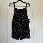Self Esteem  Floral Short Romper XXL Stretchy Boho Dark Cottagecore Sunflower Photo 6