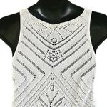 Miss Lulo Women's White Crochet Sleeveless Tank Top Beach Cover Photo 4