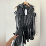 Akira  into the Matrix faux leather long sleeve mini dress black small NWT Photo 8