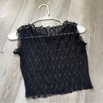 Lace Crop Top high neck sleeveless womens Black (one size) goth dark whimsigoth Photo 1