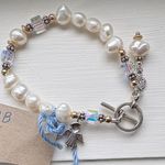 Freshwater Pearl NWT and Sterling Silver Bracelet, Angel White Photo 0