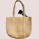 Draper James  Woven Bag Floral Magnolia Tie EUC Photo 3