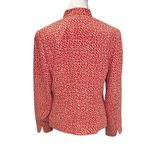 Pendleton  Orange White Abstract Full Zip Lined Jacket 12 Petite Classic Colorful Photo 2