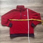 Patagonia Red Sweater Navy Trim 1/4 Zip Fleece Pullover XL Unisex Photo 2