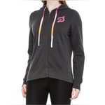 Peloton  ultimate fleece full zip hoodie black charcoal logo tie dye XL EUC Photo 8