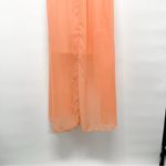 Anthropologie Sleeveless Chiffon Flowy Peach Pink Orange High Low Dress Small Photo 8