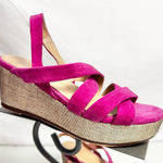 Naturalizer  Unique Pink Suede Sandal Wedges Shoes Size 6 Photo 0
