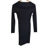 Missguided Dress Black Bodycon Mini Dress Ruched Size 4 Photo 2