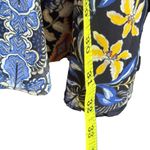 Loft  Ann Taylor Blue & Yellow Floral Drop Waist Ruffle Dress Size Small Petite Photo 4