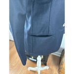 Charter Club Womens Jacket 4P 100% Wool Navy Blue Long Sleeve 2 Pocket 1 Button Photo 5