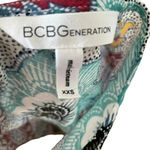 BCBGeneration Crop Top Short Sleeves Open Back Floral Print Photo 3