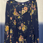 Old Navy  Dark Blue Floral Blouse Photo 0