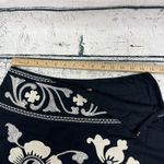 Bandolino  Petite Black w/ Large White Floral Embroidery Flare Skirt‎ [Size 10P] Photo 3
