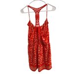 American Eagle  Outfitters Orange Floral Crochet Back Sundress Size Large Beach Photo 3