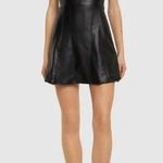 We Wore What  Faux Lace Up Corset Mini Dress in Black 2 Womens Vegan Leather Skater Photo 10