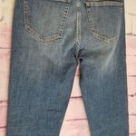 J.Crew  9" VINTAGE STRAIGHT DISTRESSED  RAW ANKLE BLUE WASH JEANS 25 Photo 9