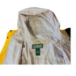 L.L. BEAN Mid Length Hooded Rain Jacket Yellow Size L Photo 13