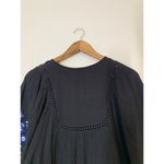 Blue Rain Floral Embroidered Dress Womens Sz XS Bat Sleeve Boho Fringe V Neck Photo 7